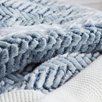 Cozy Peaks Coma Inducer Queen Oversized Comforter Set, Chevron Frost Navy | Experience Coma Worthy Sleep with Soft Plush Extra Large Bedding