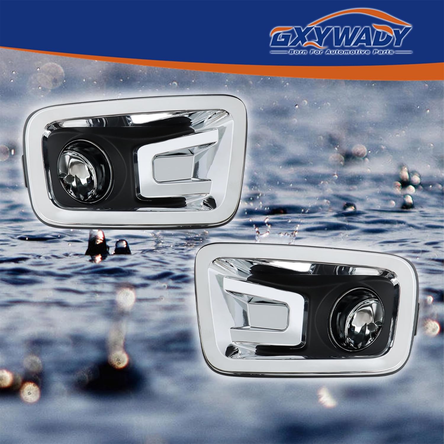 GXYWADY Pair of Front Fog Light Replacement for Titan 2016 2017 2018 2019 Driving Light Lamps Replacement for 62257EZ02B 62256EZ02B 62257EZ02A 62256EZ02A