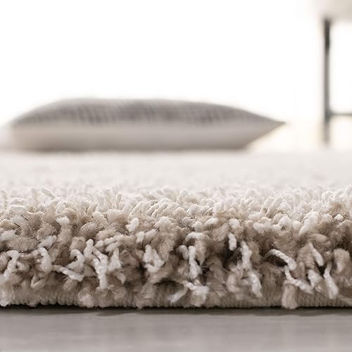 Area Rug 3x5 - California Shag Collection - Beige, Non-Shedding