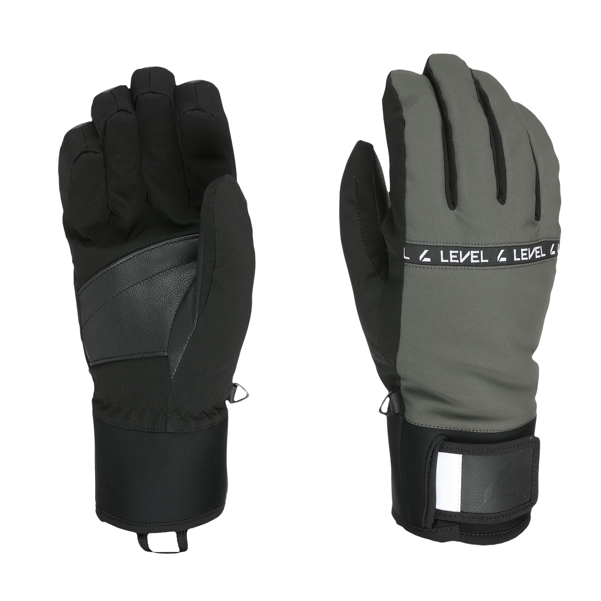 Level Hawk - Guanti Sci e Snowboard Uomo con Polsino Corto e Cinturino Regolabile, Guanti Invernali Termici Impermeabili e Traspiranti, Abbigliamento Neve per Sciatori e Snowboarder, 1 Paio