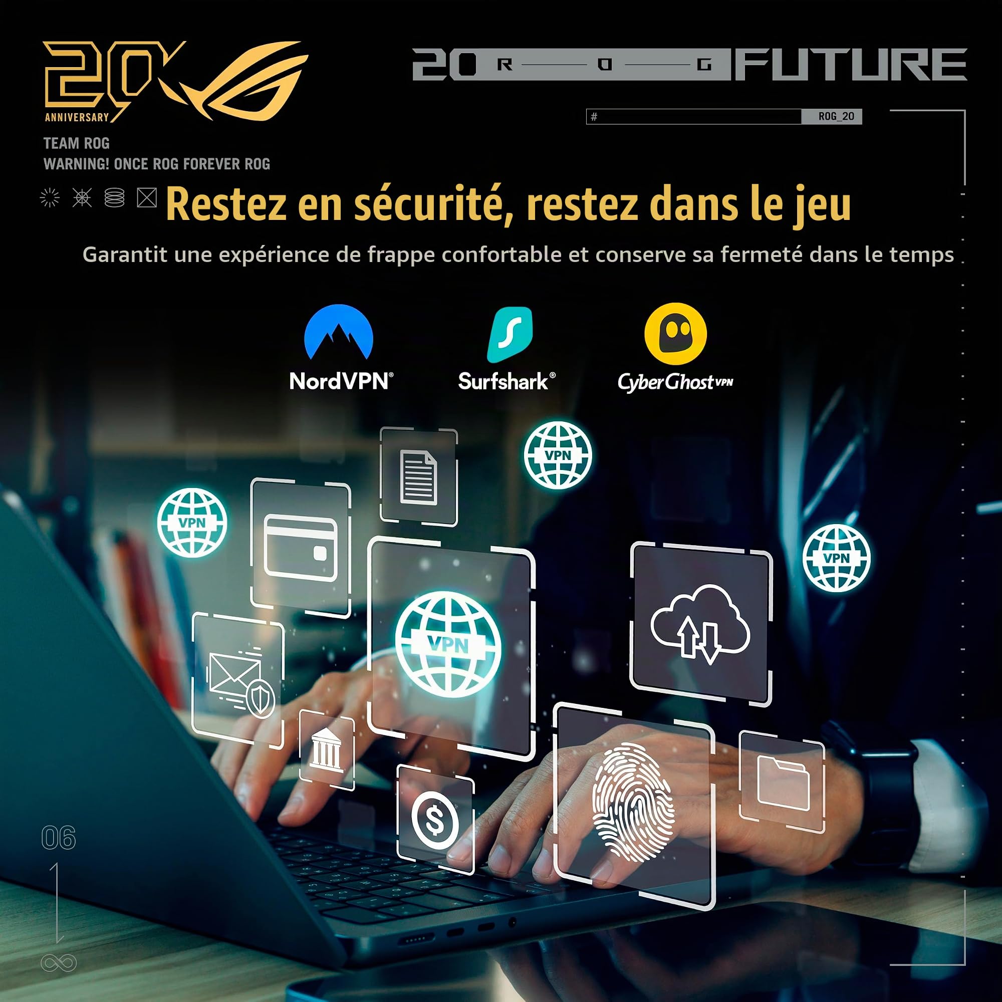 ROG GT-BE98 Edition 20 - Routeur Wi-FI 7 Gaming Quad-Bande BE25000 Dual 10G