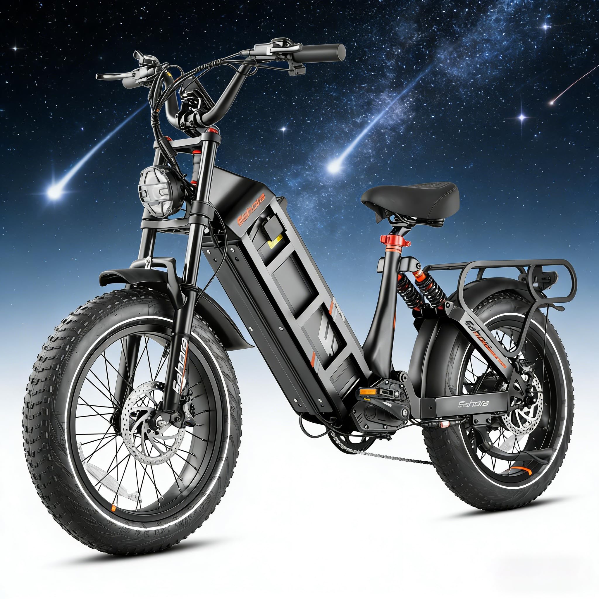 2026 Version Eahora Juliet/Juliet Pro 2 1200W/5400W Dual Motor Electric Bike for Adults 43MPH 60V 70Ah Battery 200Miles Long Range Ebike Full Suspension Electric Bicycle for Commuting
