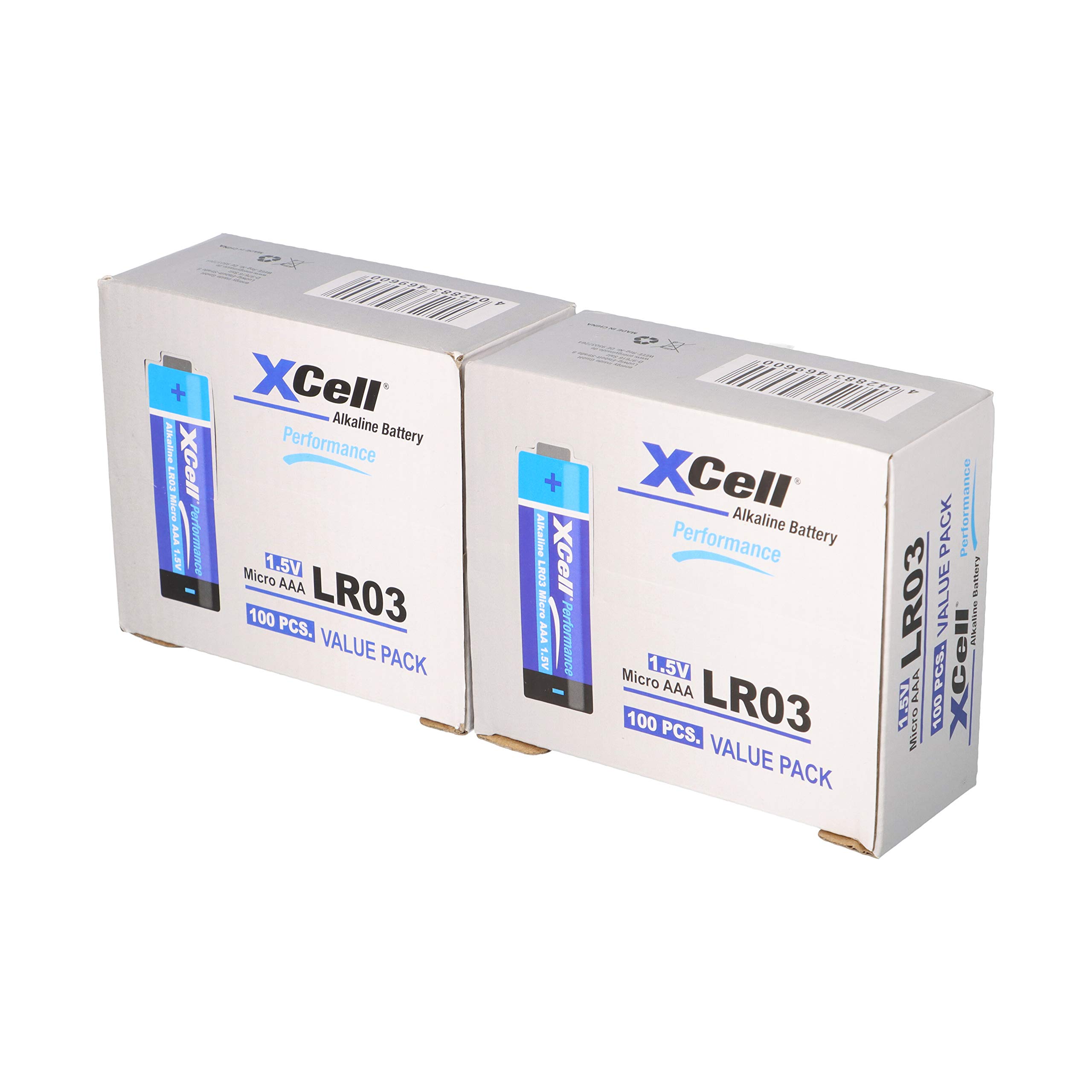 XCell Lot de 200 piles alcalines AAA Micro Super Performance 1,5 V