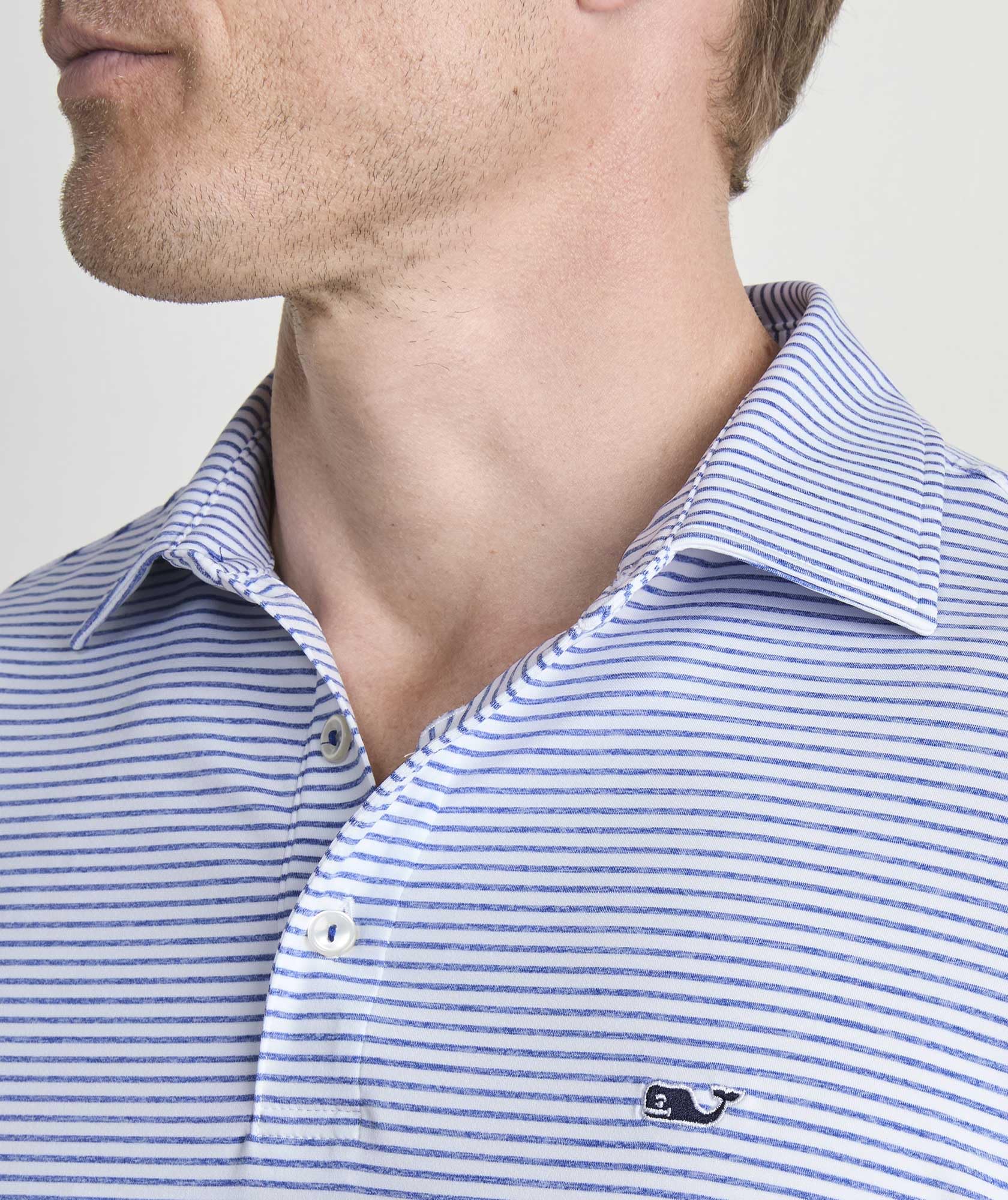 Vineyard Vines Herren Bradley Sankaty Performance Poloshirt, Kurzärmelig, Gestreift Polohemd (1er Pack)