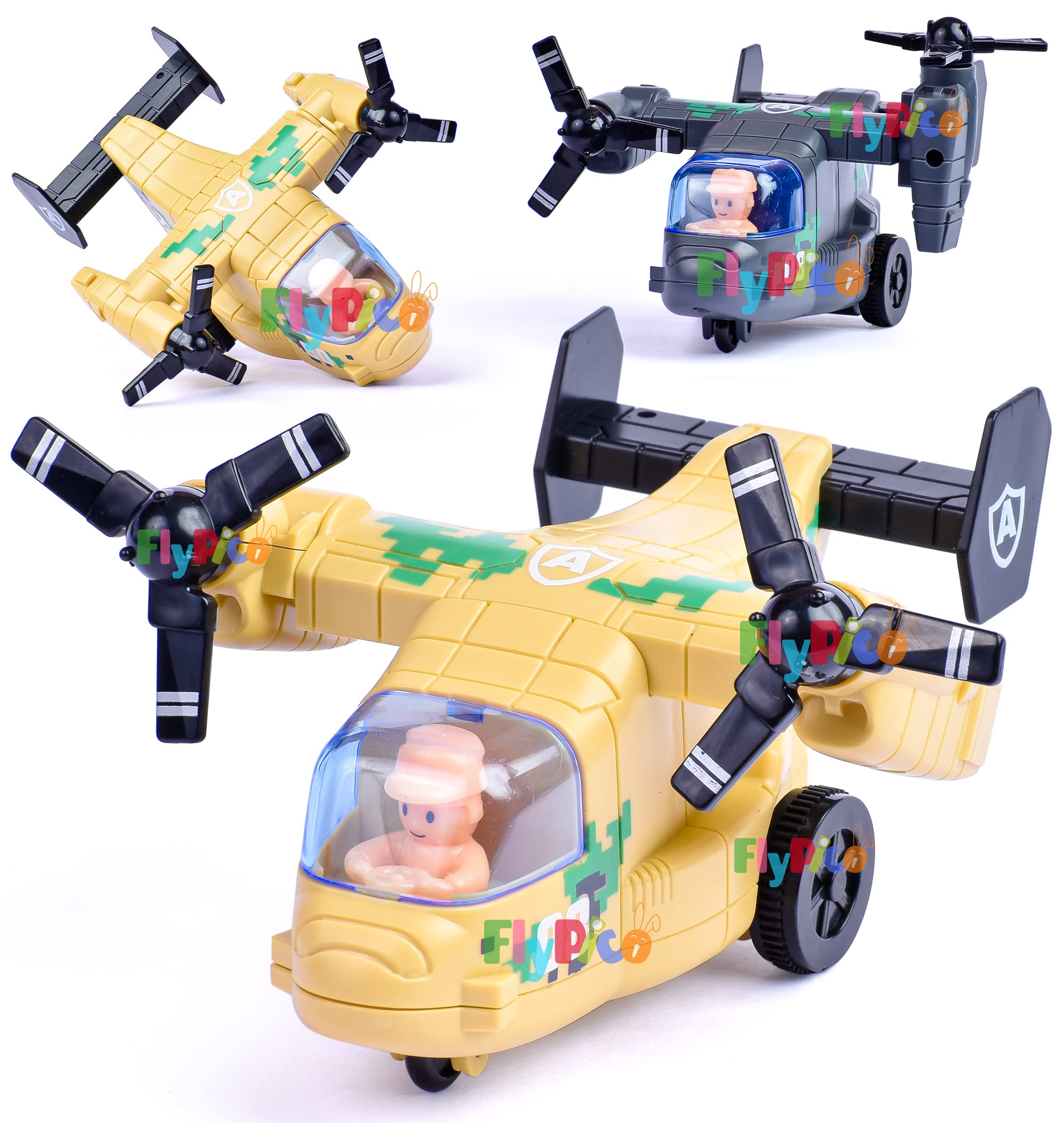 FlyPico Military Airplane Toys Friction Powered (Pack of 1) Wings Rotate 360,Twin Engine Rotate 90 Degree Army Fighter Jet Mini Plane Vehicle Set For Kids Toddlers Boys Girls Christmas Birthday Diwali New year Children Day Gift, 3 4 5 6 Years Childre (B0BDVBNF18) Amazon Price History, Amazon Price Tracker