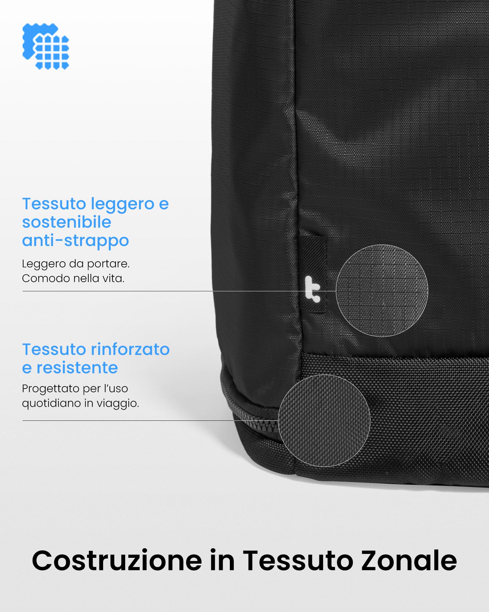 tomtoc Zaino Ryanair 40x30x20, Zaino da Viaggio Espandibile 23-28L, Bagaglio a Mano Ryanair, Zaini Ryanair 40x20x25 Easyjet 45x36x20, Zaino Trekking Uomo Donna, Zaini Casual Weekender, Ripstop Nero