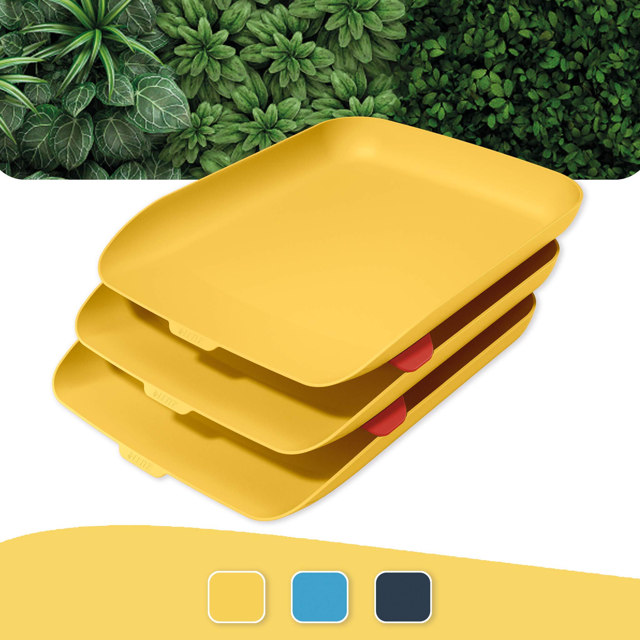 Leitz Bandeja para cartas 3 unidades amarillo cálido
