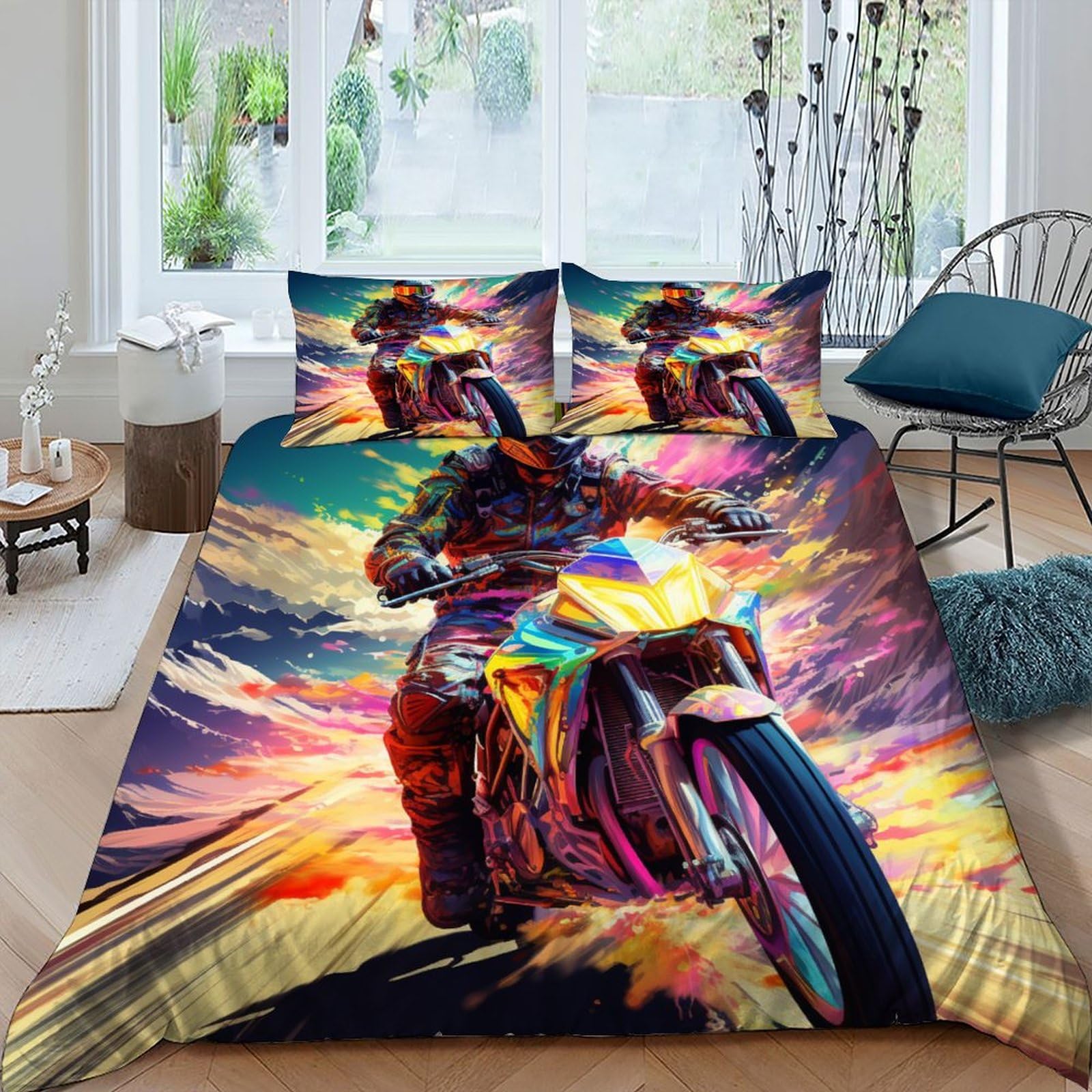 Housse de couette moto pour relooker une chambre d'ado ou d'adulte