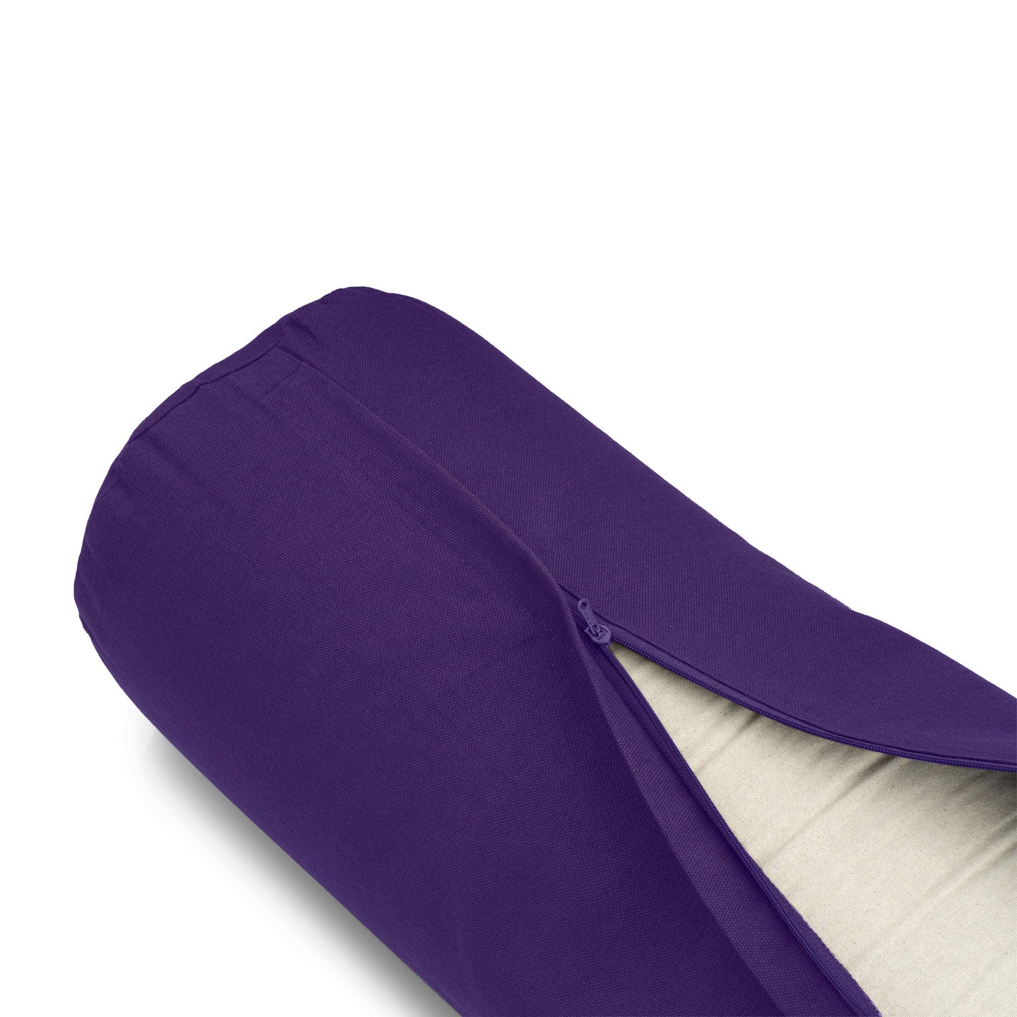 basaho Bolster Yoga Cuscino | Cotone Organico | Gusci di Grano Saraceno | Rivestimento Lavabile Rimovibile