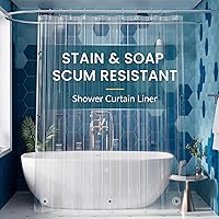 Vista 1 de Titanker 3G forro de PEVA para cortina de regadera, 72 x 78 pulgadas, forro plástico transparente, ligero e impermeable para cortina, para baño