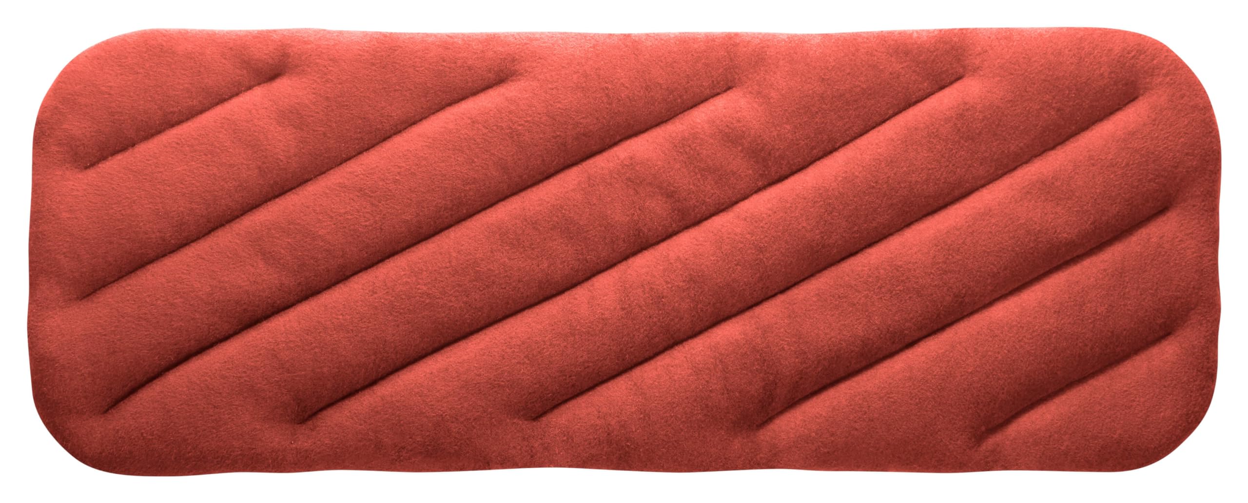 LESCHI XXL Cuscino termico per microonde (50x20cm) - In cotone bio con grano biologico - Cuscino riscaldante a 8 camere - Ideale come fonte di calore per cervicale, spalla, schiena, collo - rosso