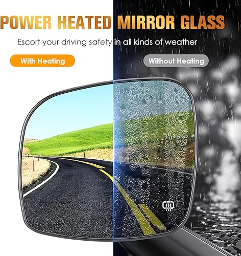 Miniatura 3 de Espejo calefactable para el lado izquierdo del conductor para Chrysler para Town & Country 2008-16, Dodge Grand Caravan 08-2020, RAM CV 2012-2015,