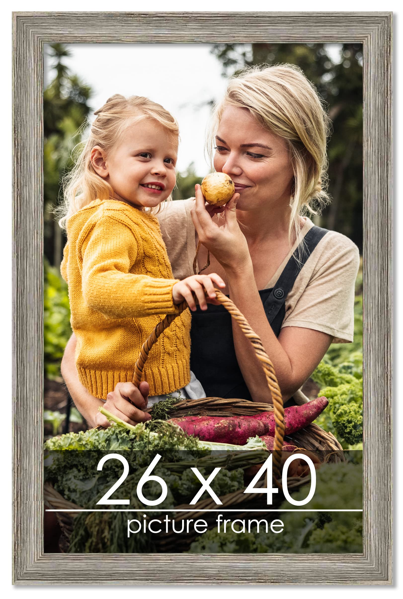 Amazon.com - Poster Palooza 26x40 Frame Grey Distressed Barnwood