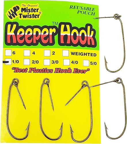 Mister Twister KH5-10 Gancho de retención tamaño 10, sin hierbas, gusano, bronce, multicolor