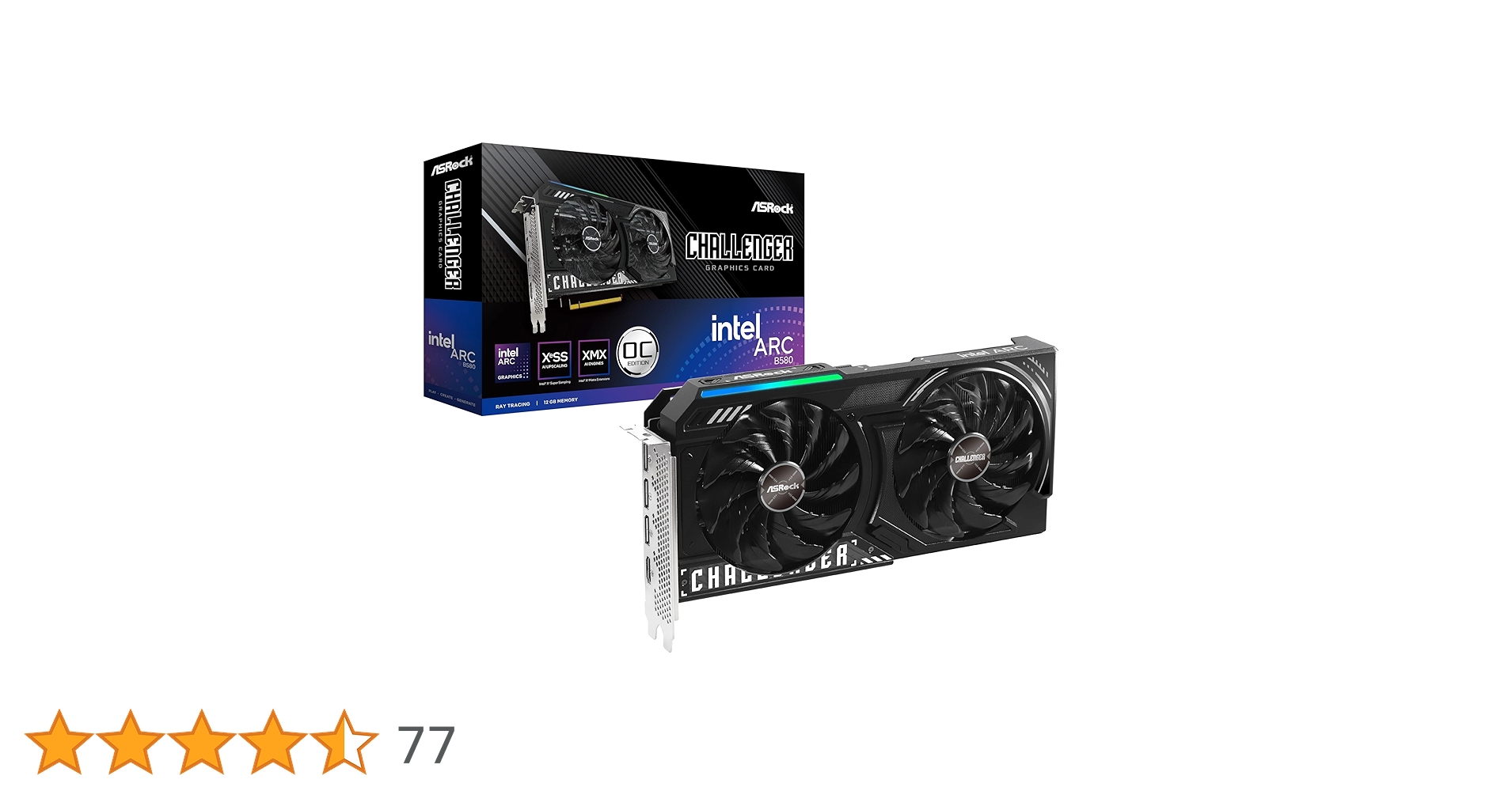 グラフィックボード・グラボ・ビデオカード ASRock CHALLENGER Intel ARC B580 Amazon | ASRock Intel Arc B580 Challenger PCIe 5.0対応 2.8