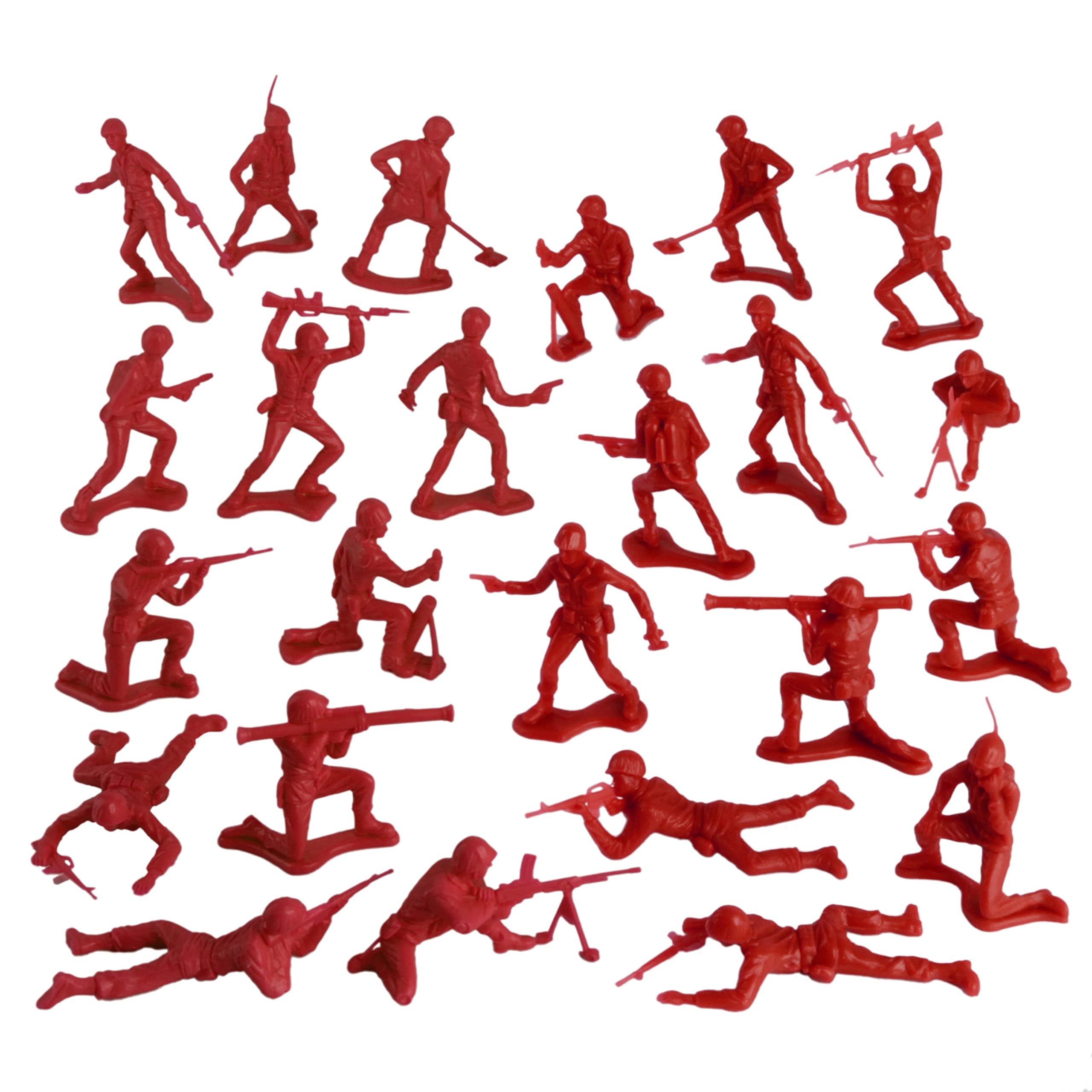 Amazon.co.jp: TimMee Plastic Army Men - Red 48pc Toy Soldier