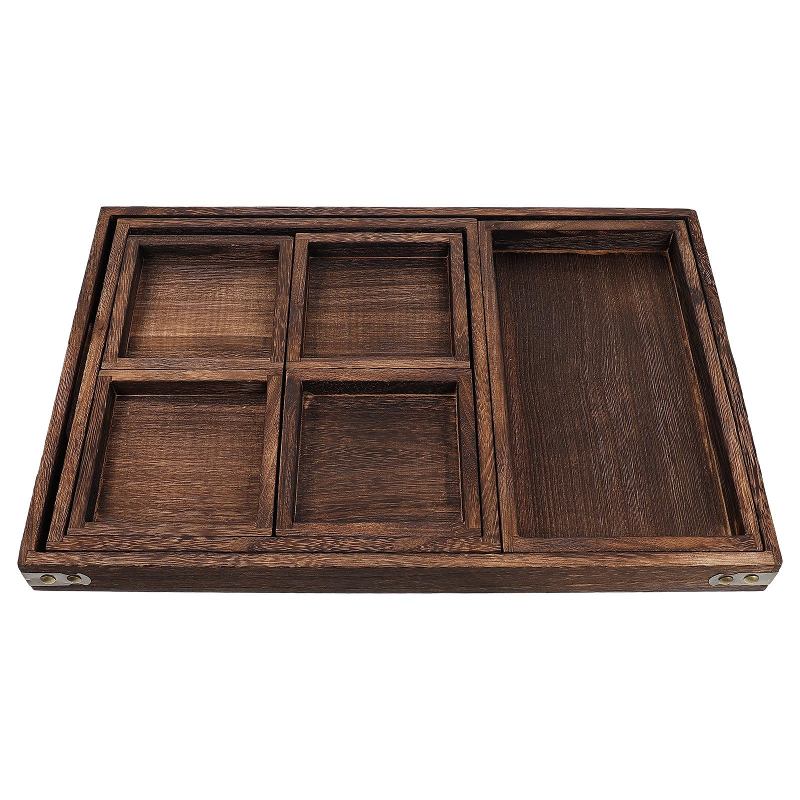 Bandeja de Madera Rectangular Dos Asas, Diseño Simple y Práctico