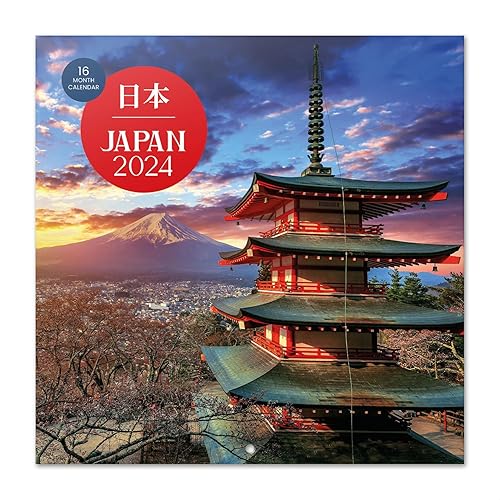 Grupo Erik Japan Wall Calendar 2024 12" x 12" | 12 Month Planner | Square Wall Calendar 2024 | Family Planner Calendar 2024 | Japan Calendar 2024 | Japanese Gifts