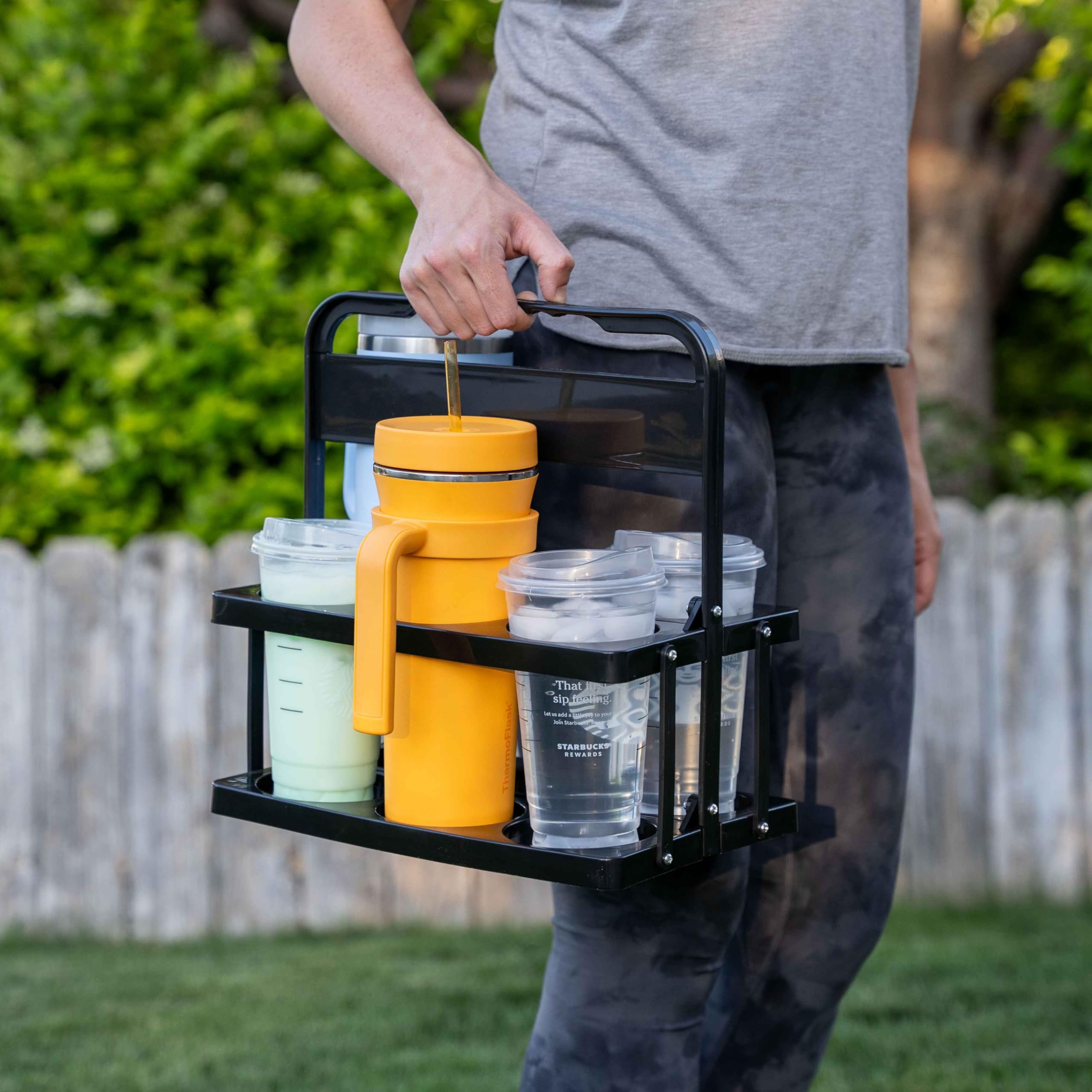 Amazon.co.jp: 折りたたみ式プラスチックカップホルダーキャリア L