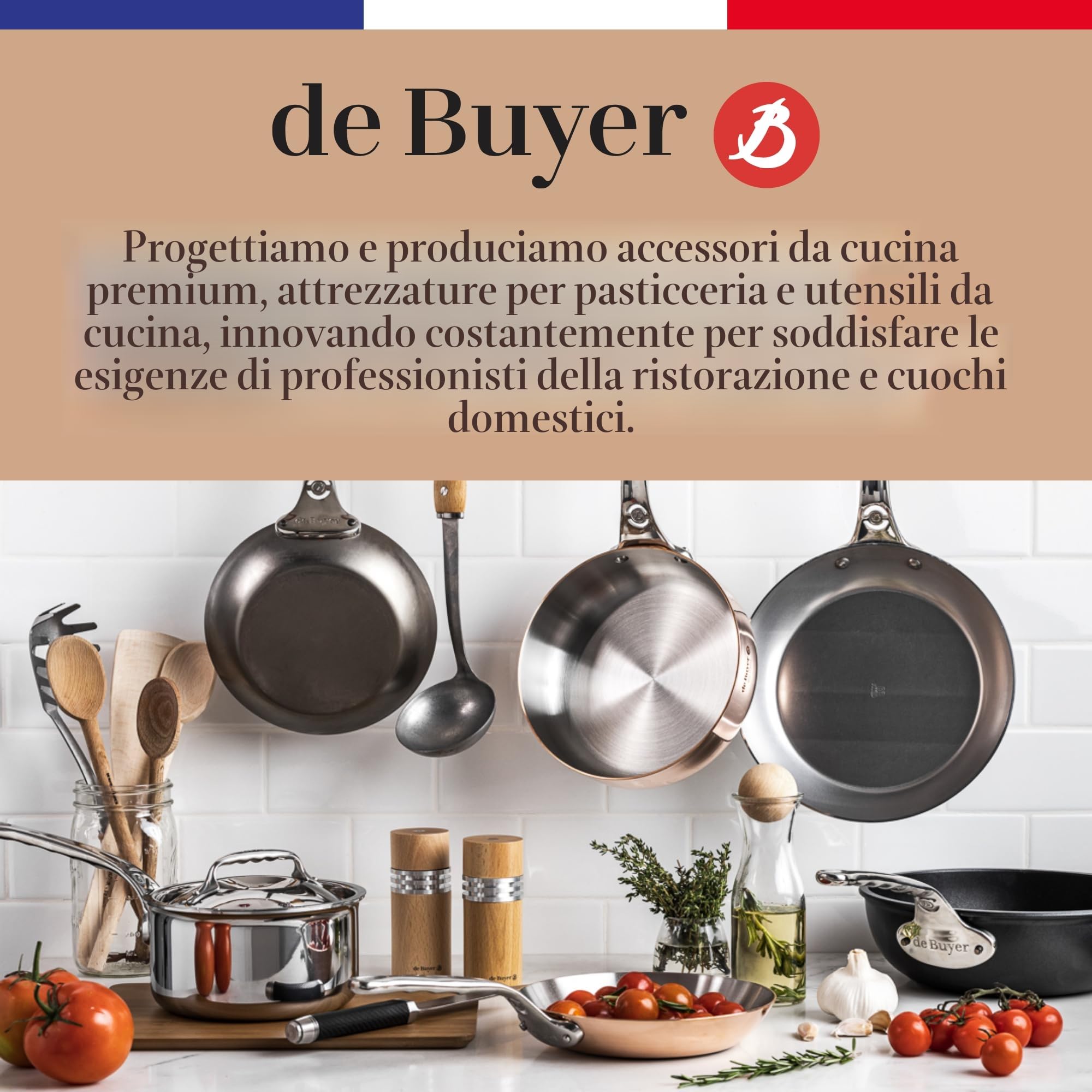 De Buyer 5640.02 Griglia Mineral B Elemento per per la Cottura degli Alimenti 38 x 26 cm