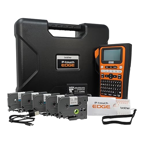 Brother PT-E310BTBP Contractor Kit: P-Touch Handheld Industrial Label Printer with Bluetooth & USB-C Plus 5 Tapes (up to 18mm Labels)