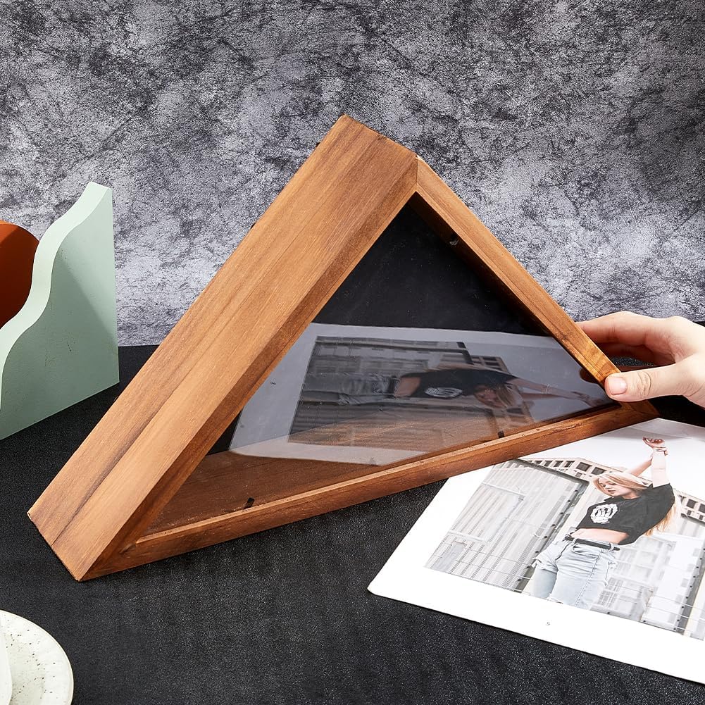 DICOSMETIC Wooden Flag Display Case for 3"x5" Folded American Flag 44x23x8.5cm Small Military Flags Frame Wall Mounted Flag Cases for Veterans with Clear Acrylic Windows for Home Decor