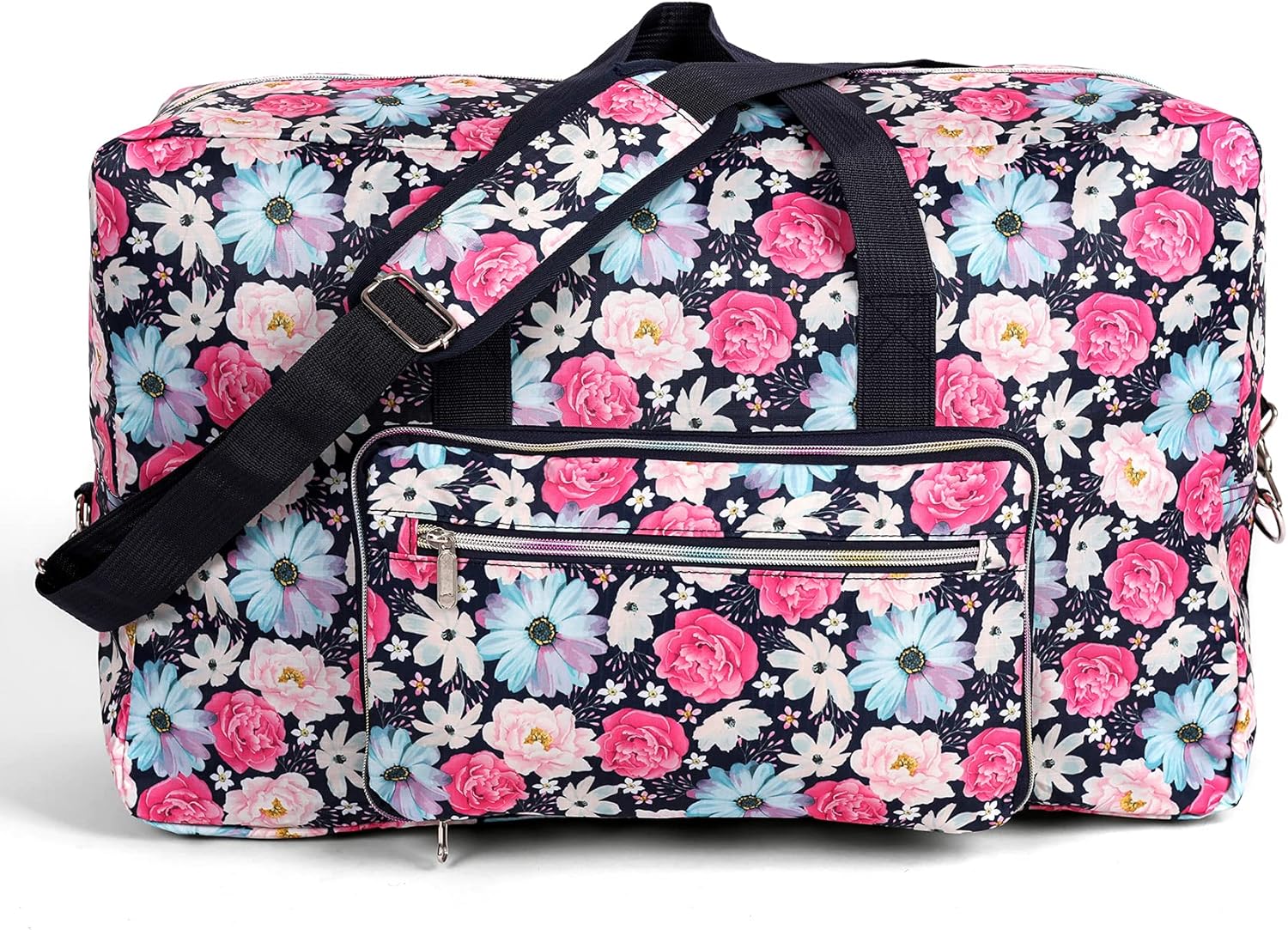 22" Foldable Large Travel Duffel Duffle Bag Sports Gym Tote Bag For Women Overnight Carryon Weekend Bag Shoulder Bag Water Resistant - Image 2