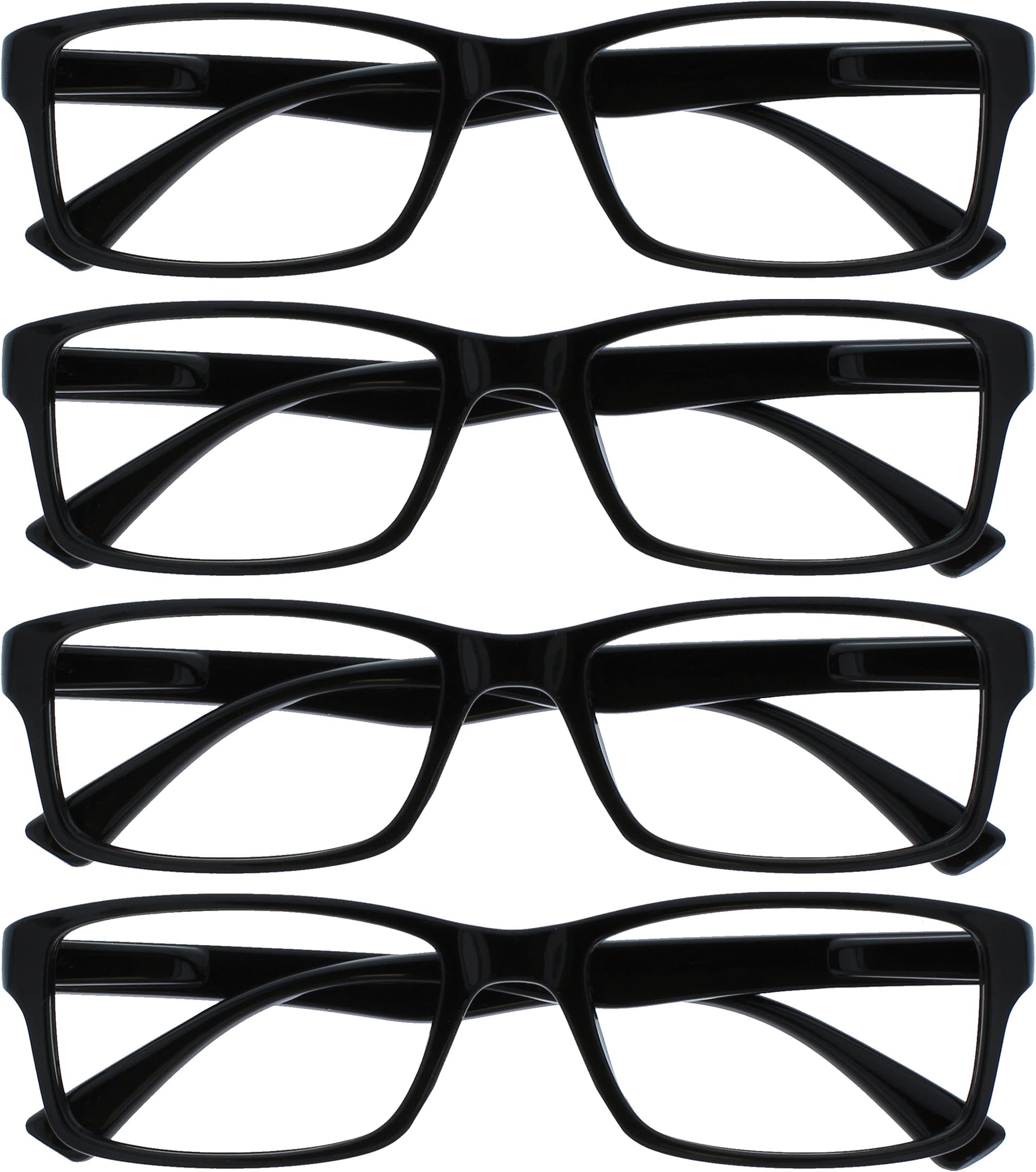 OPULIZE PEP Reading Glasses for Women Men, Large Rectangular Designer Frame with Spring Hinges, Scratch Resistant