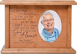 LifeSong Milestones Burial Urns For Human Ashes Adult Female Personalized Wooden Urn Box For Childs Ashes Baby Urns Keepsake Urn Box Decorative Urns Wall Urns Custom Photo Urns For Ashes Adult Male