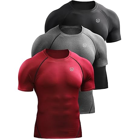NELEUS Men's Compression Baselayer Athletic Workout T Shirts
