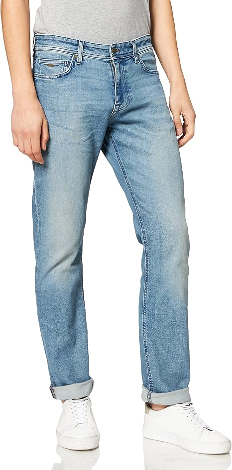 BOSS Mens Delaware BC-L-P Slim-fit Jeans in Vintage-Blue Comfort ...