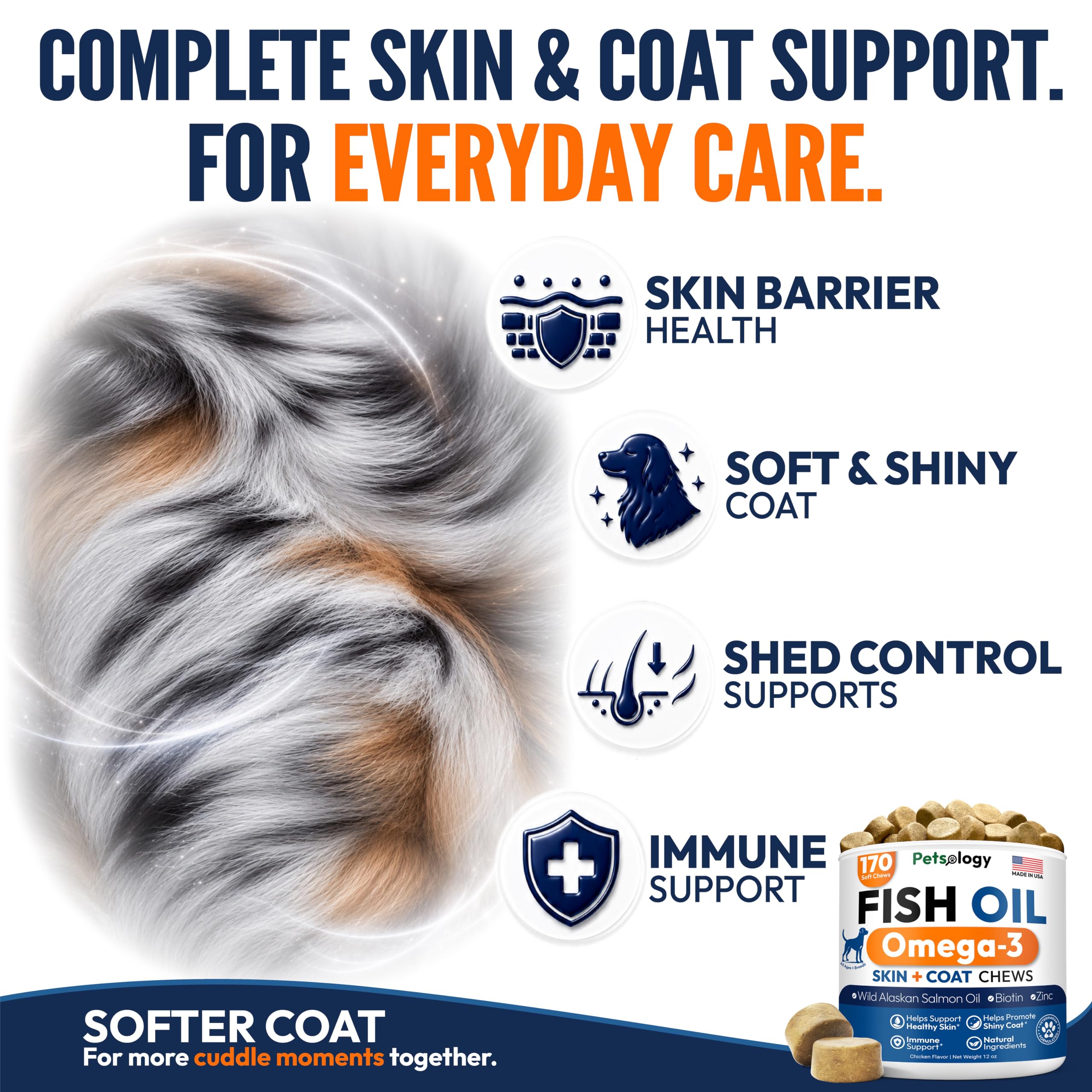 Omega 3 Fish Oil for Dogs - 170 Chews - Omega 3 for Dogs Itchy Skin Relief — Amazon image 7