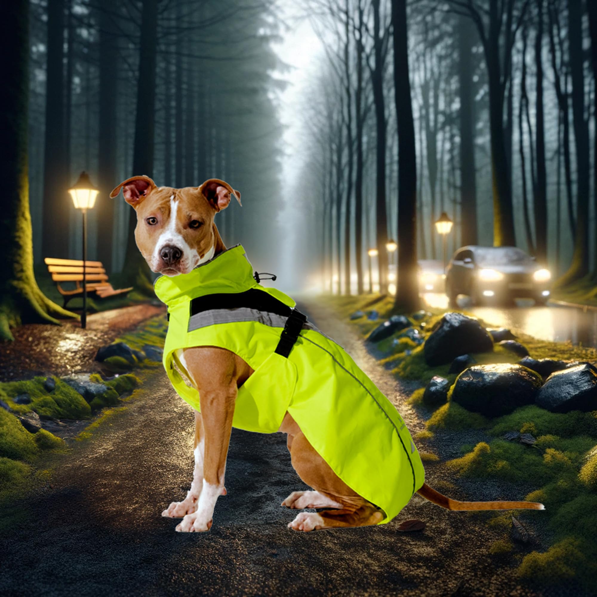 DOGOPAL Reflecterende Regenjas voor Honden, Waterdichte Regenjas voor DOGOPAL Reflecterende Regenjas voor Honden, Waterdichte Regenjas voor