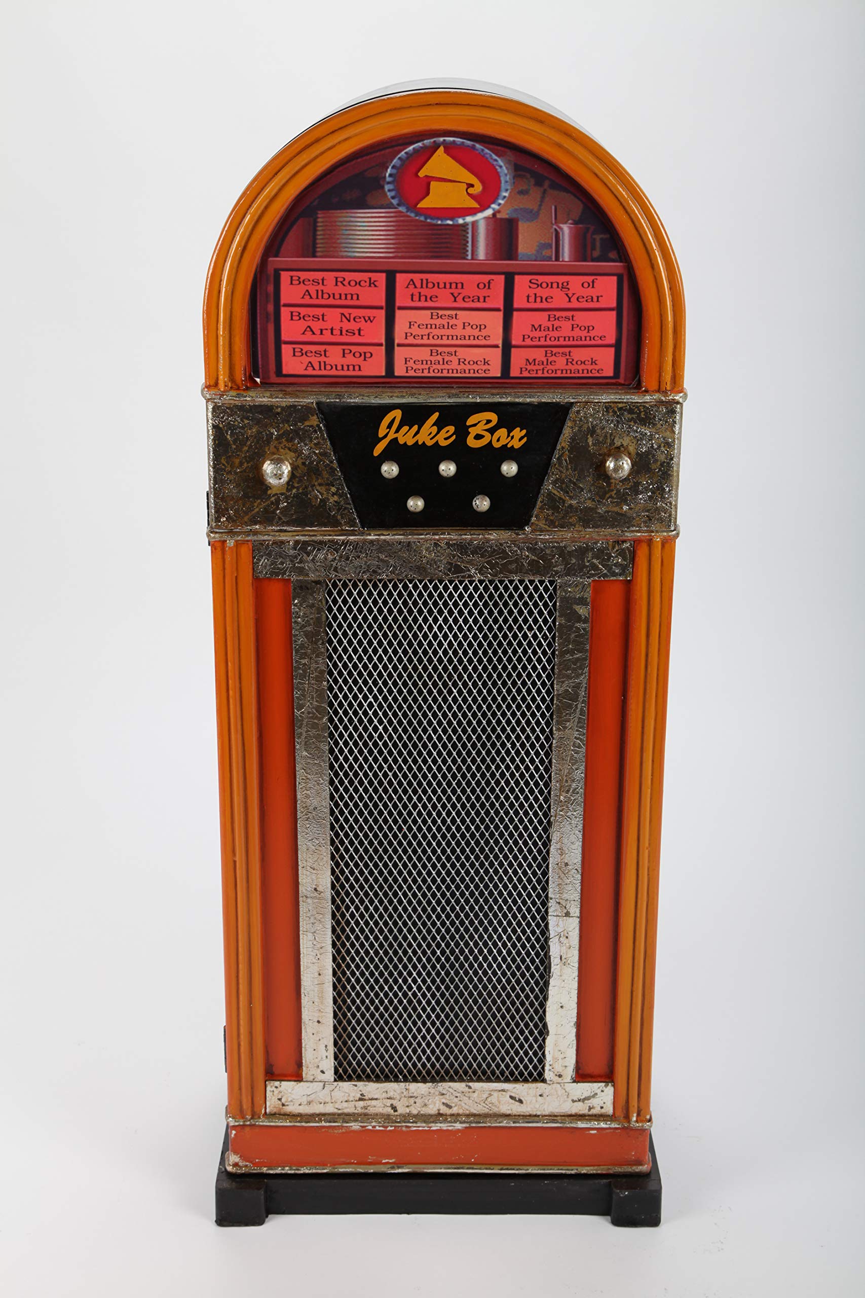 Armadio di design Jukebox retrò arancione/nero 88 cm