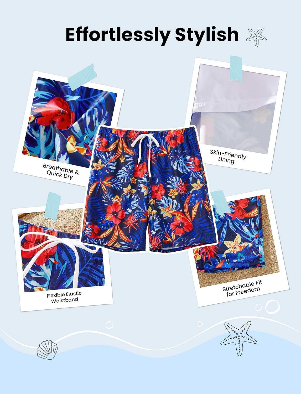 PATPAT Family Matching Swimsuits Two Piece Hawaiian Tropical Beach Bikini and Swim Trunks Set Mommy and Me Bathing Suits