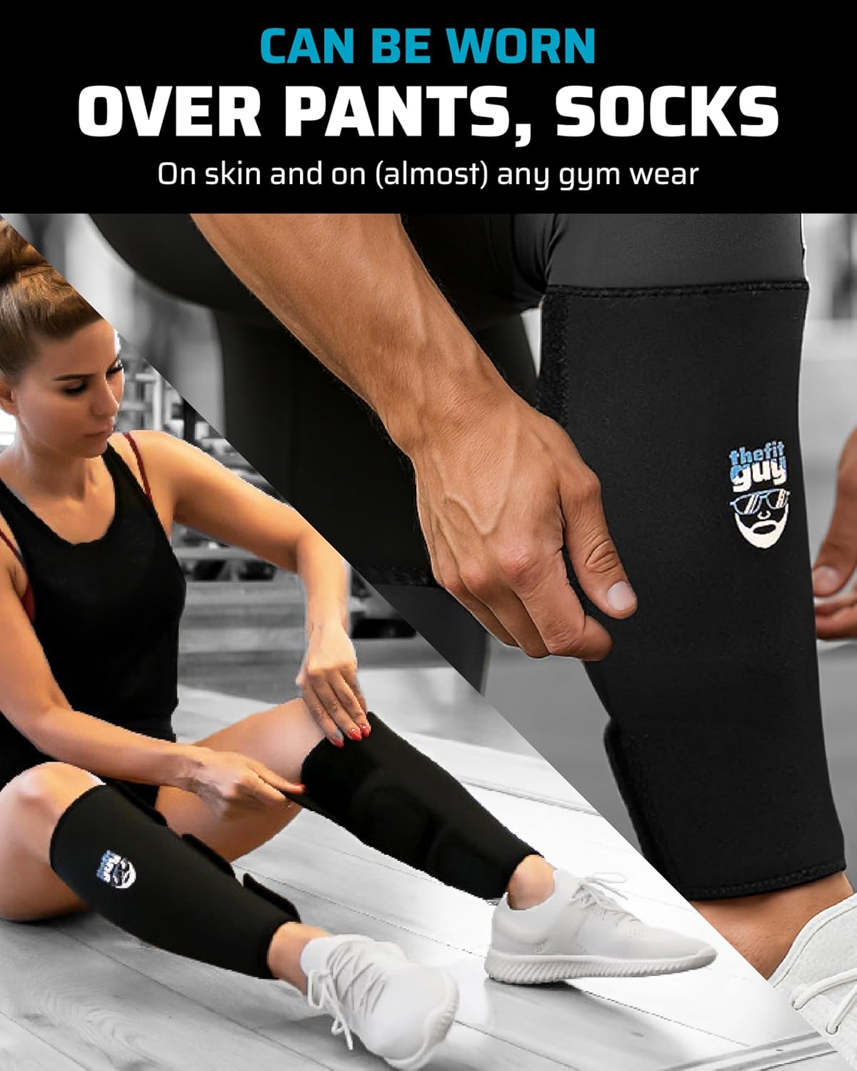 Shin Guards and Tricep Rope Set - One Pair of Weightlifting Shin Guards and One Ergonomic Non-Slip Grips Tricep Rope Pull Down