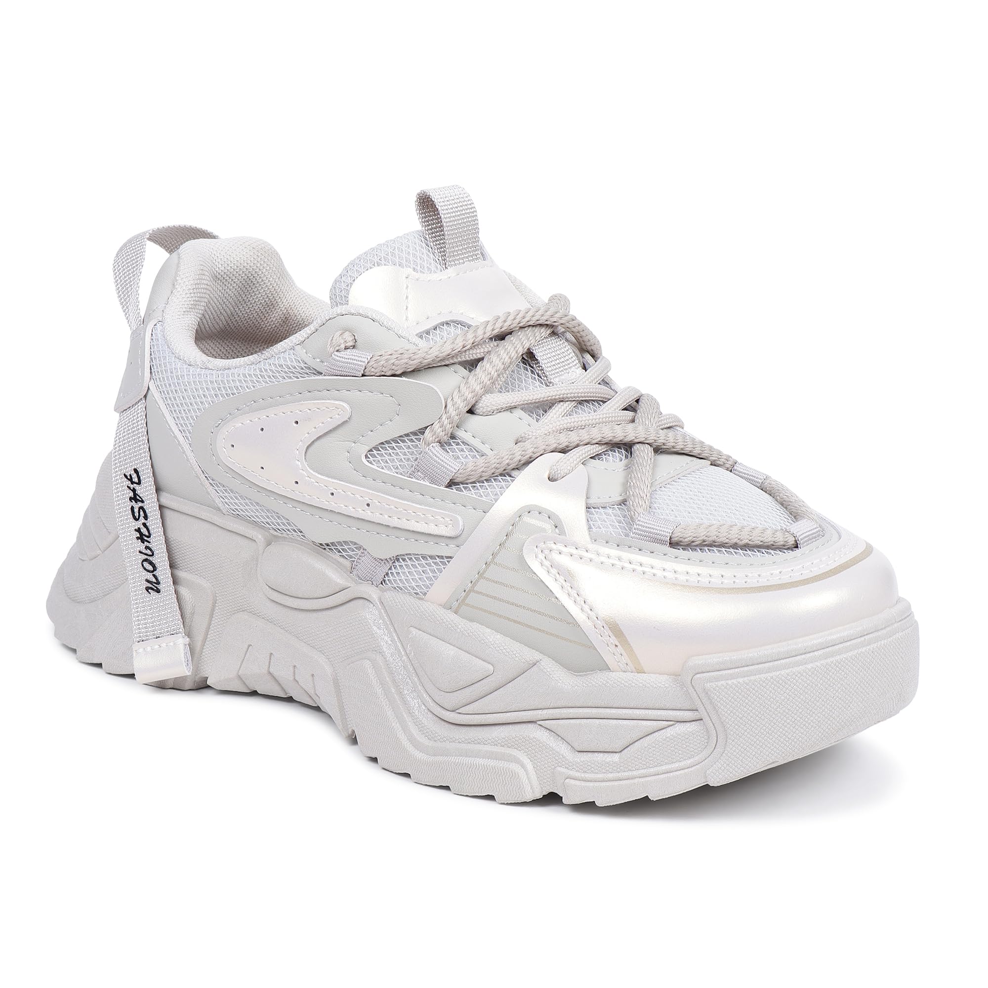 Women's Casual Lace-Up Shoes | Breathable Mesh Upper | Lightweight PVC Sole | Stylish & Comfortable Everyday Wear-image-8