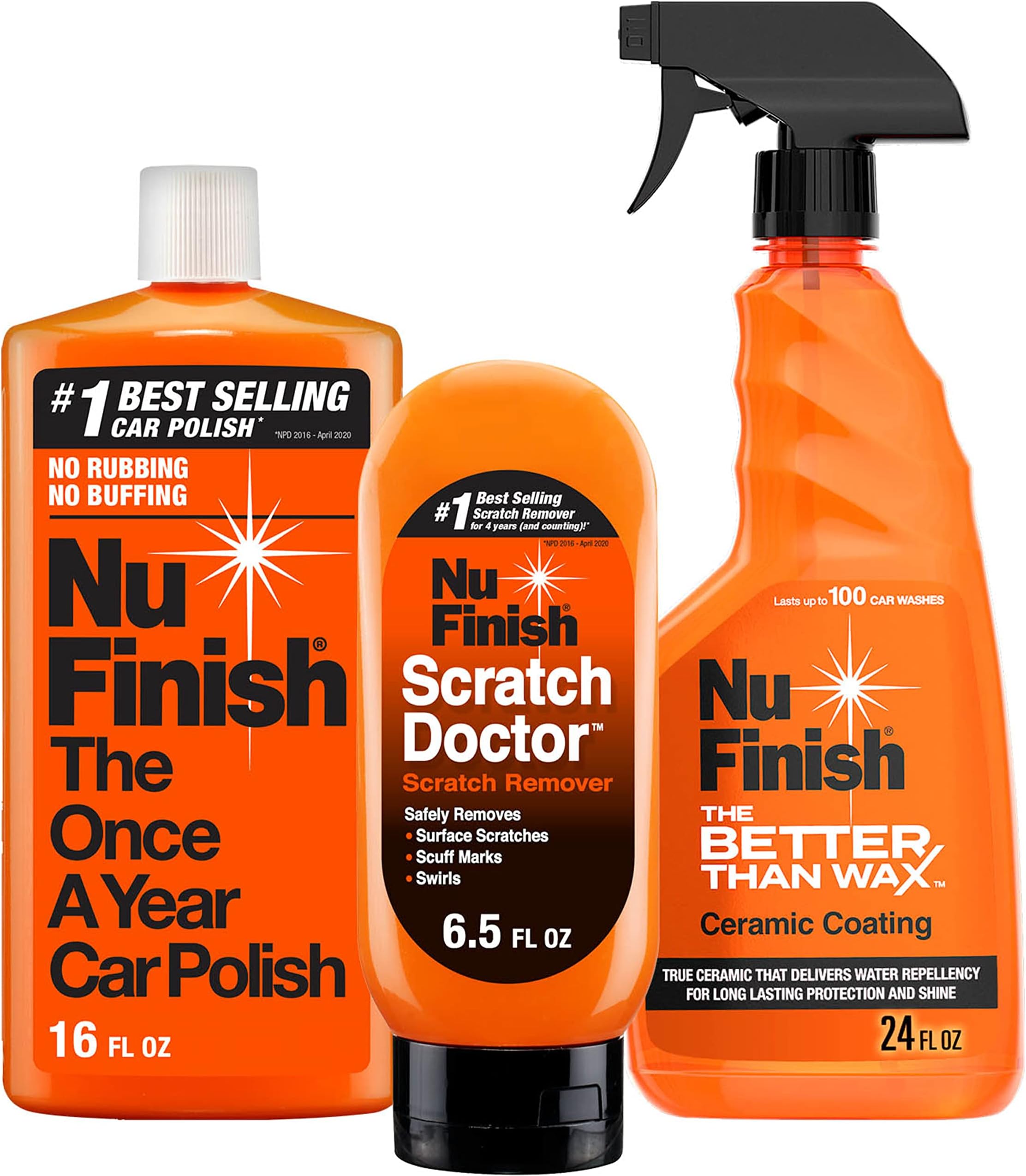 Nu Finish 4 Piece Car Care Kit, All in One Complete Car