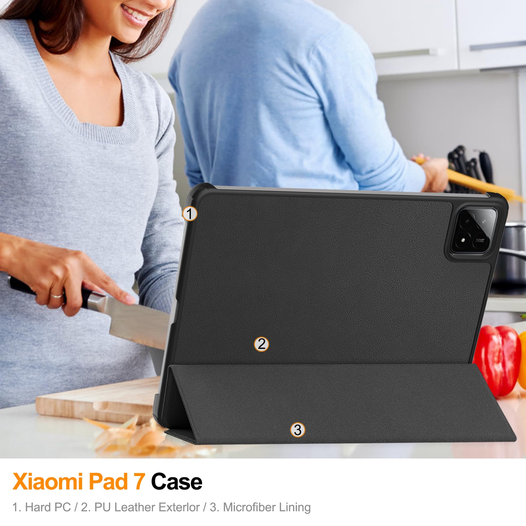 Capa para Xiaomi Pad 7/Pad 8/Pad 7 Pro/Pad 8 Pro, capa rígida de