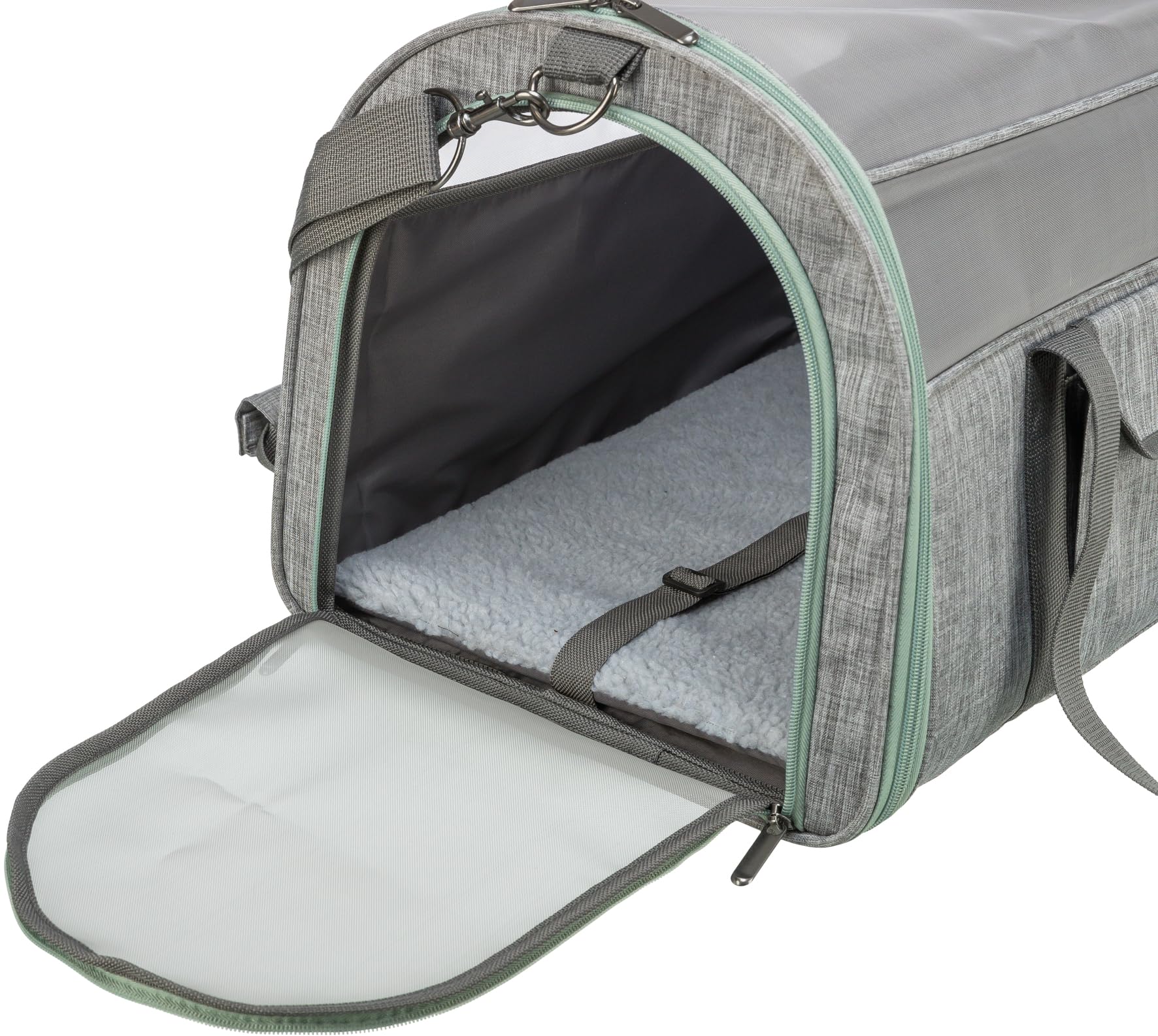 TRIXIE Bolsa Dillon, 33 × 32 × 54 cm, Gris/Menta