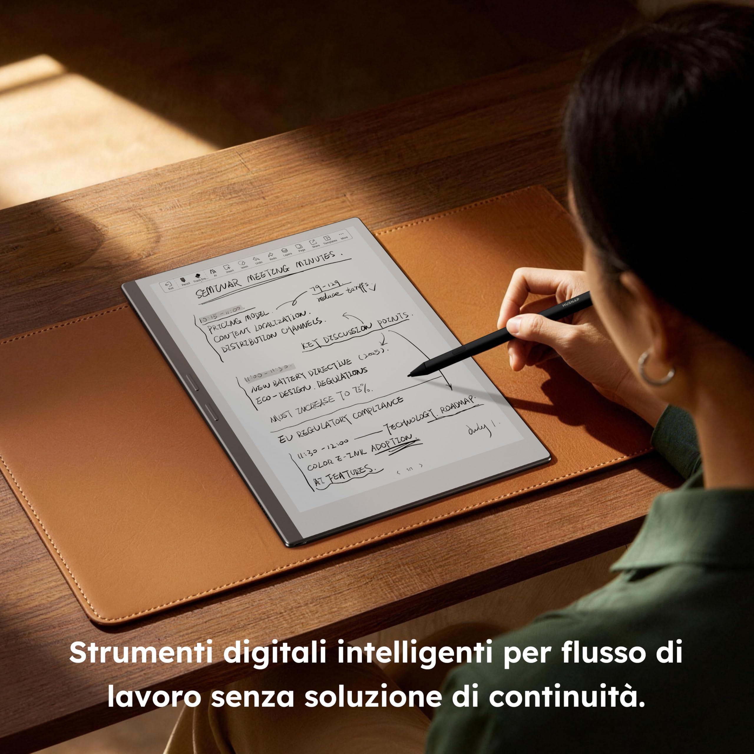 X 10,65" E Ink Paper Tablet | 8 GB+128 GB Ultra-sottile schermo flessibile ePaper Notebook con penna stilo | Tablet ePaper 2 in 1 e lettore eBook | Lunga durata della batteria per riunioni