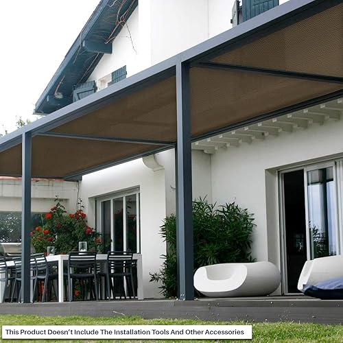 Miniatura 7 de Windscreen4less pantalla de protección solar de tela rollo de tela que bloquea los rayos UV en un 95 de 6 pies Marrón