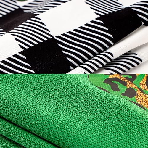 Miniatura 2 de Camisa para perros medianos  Ropa suave y transpirable para perritos, ropa colorida para cachorros del día de San Patnik, paquete de 2 (mediano,