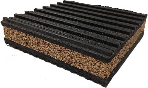 Miniatura 2 de Almohadillas antivibración de caucho y corcho PneumaticPlus para aislamiento, 4 unidades, 4