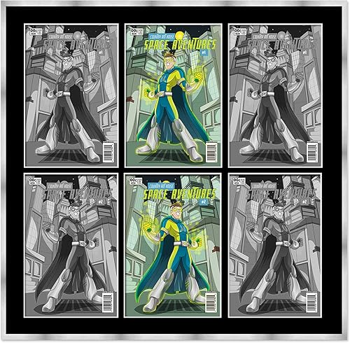 Miniatura 131 de Marco de cómic negro mate Para cómics publicados entre 1986 y el día actual (marco de madera maciza de cómic de la Edad Dorada), hecho