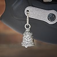 Vista 7 de Guardian Bell Tortuga Marina Campana de Buena Suerte con Llavero y Bolsa de Regalo de Terciopelo Negro Campana para Motocicleta Peltre Libre