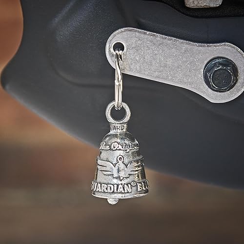 Miniatura 7 de Guardian Bell Campana masónica de buena suerte con llavero y bolsa de regalo de terciopelo negro  Campana de motocicleta  Peltre sin plomo  Regalo