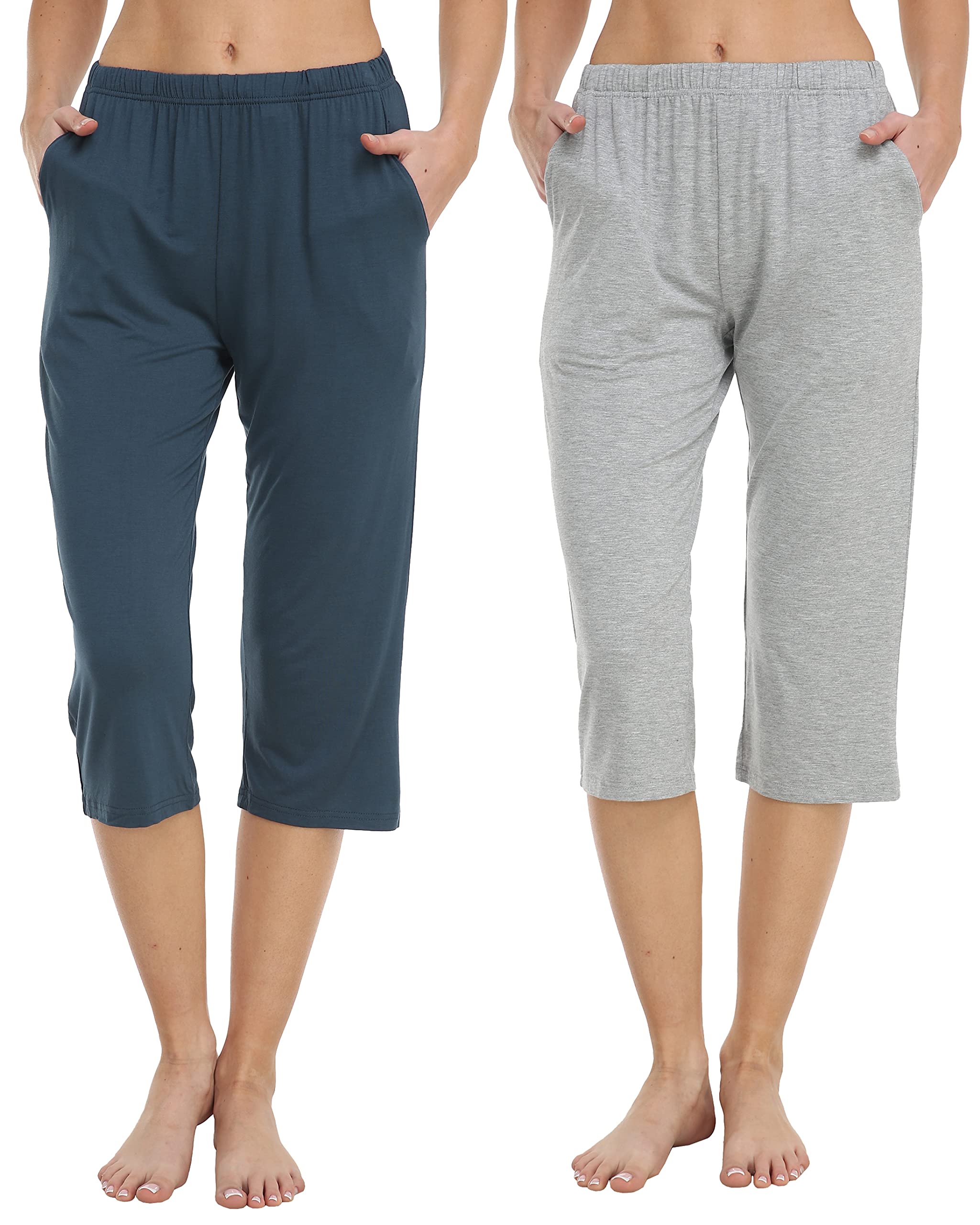 JINSHI Pantaloni Pigiama Donna Estate Morbido Pigiama Pantaloncini Corti per Casa Dormire Yoga Jogging