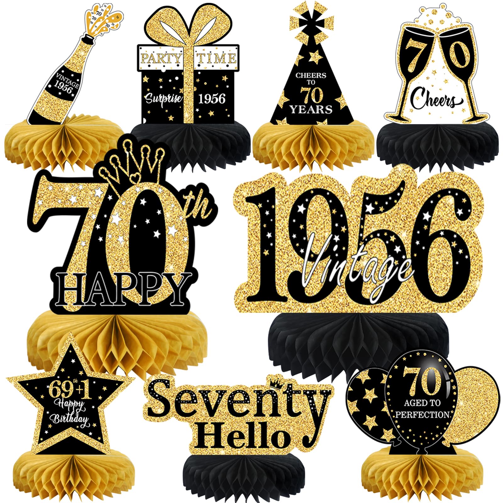 9 STK Tischdeko Geburtstag（EN）