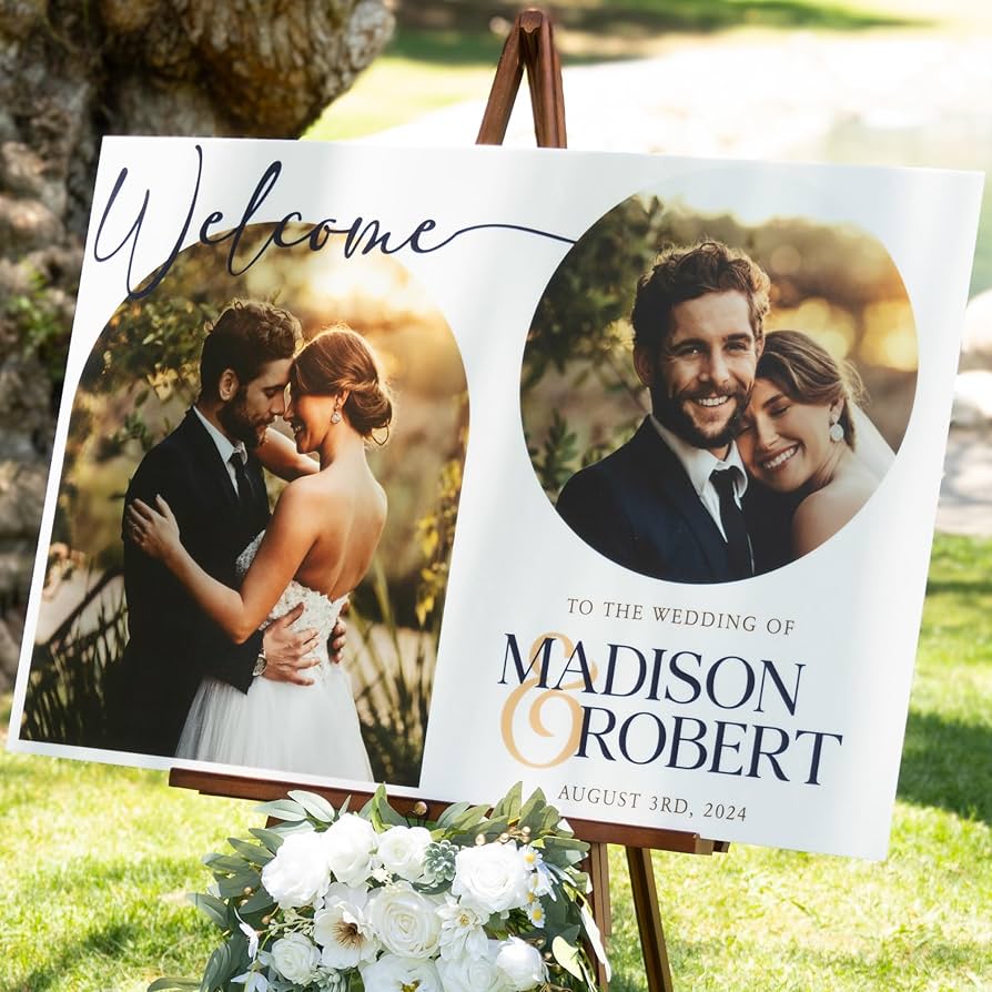 Amazon.com: Personalized Wedding Welcome Sign, 3 Sizes